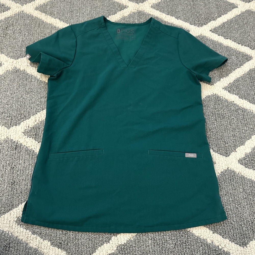 Figs Scrubs Casma Women Extra Small Green Technical Collection Pockets